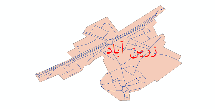 دانلود نقشه شیپ فایل شبکه معابر شهر زرین آباد سال 1399