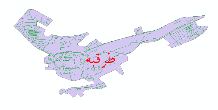 دانلود نقشه شیپ فایل شبکه معابر شهر طرقبه سال 1399
