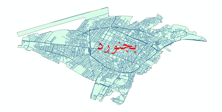 دانلود نقشه شیپ فایل شبکه معابر شهر بجنورد سال 1399