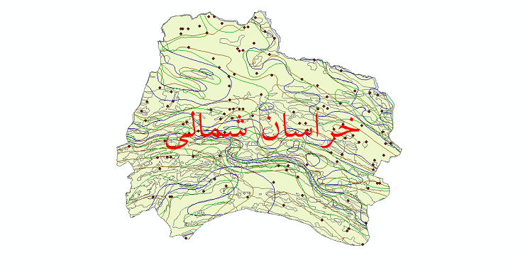 دانلود نقشه شیپ فایل اقلیمی استان خراسان شمالی