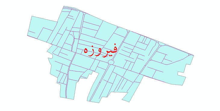 دانلود نقشه شیپ فایل شبکه معابر شهر فیروزه سال 1399