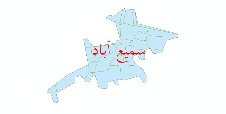 دانلود نقشه شیپ فایل شبکه معابر شهر سمیع آباد سال 1399
