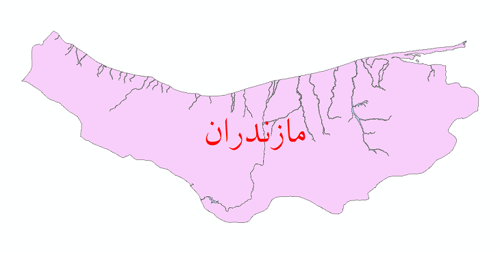 دانلود نقشه شیپ فایل پهنه های سیلاب استان مازندران