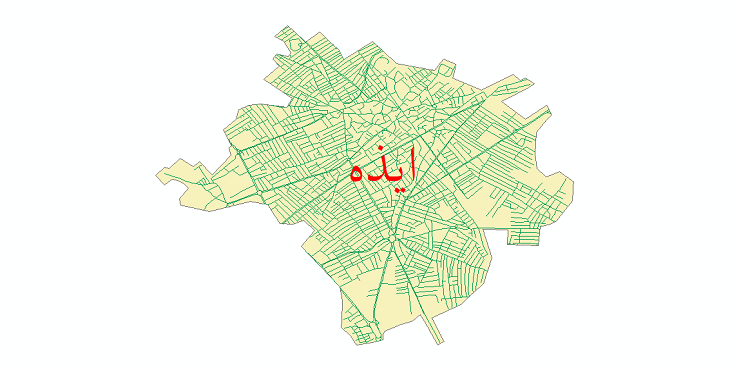 دانلود نقشه شیپ فایل شبکه معابر شهر ایذه سال 1399