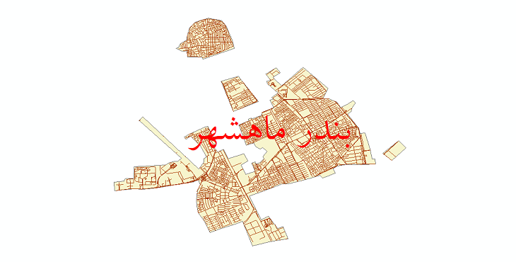 دانلود نقشه شیپ فایل شبکه معابر شهر بندر ماهشهر سال 1399