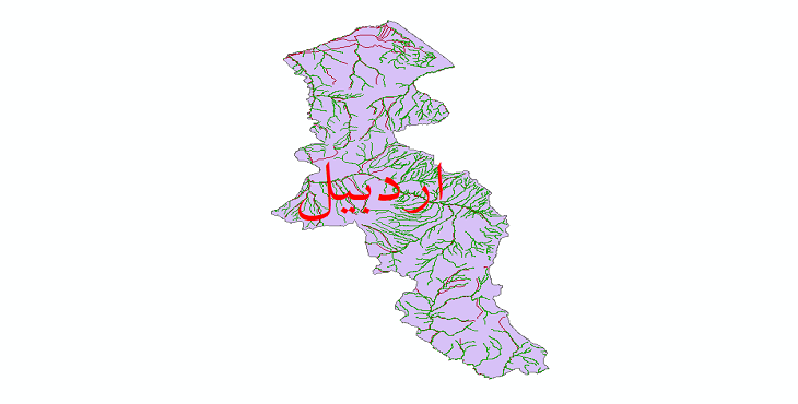 دانلود نقشه شیپ فایل رودخانه های استان اردبیل