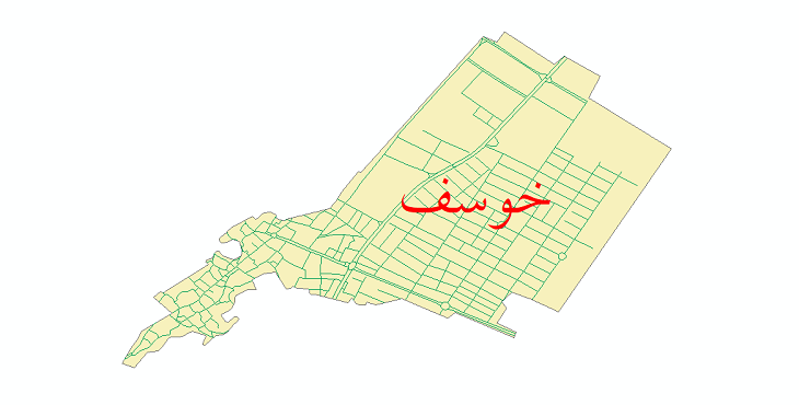 دانلود نقشه شیپ فایل شبکه معابر شهر خوسف سال 1399