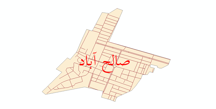 دانلود نقشه شیپ فایل شبکه معابر شهر صالح آباد سال 1399