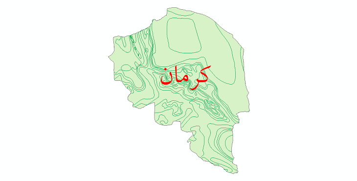 دانلود نقشه شیپ فایل خطوط هم بارش استان کرمان