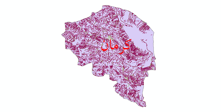 دانلود نقشه شیپ فایل رودخانه های استان کرمان