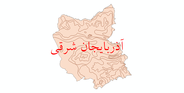 دانلود نقشه شیپ فایل خطوط هم تبخیر استان آذربایجان شرقی