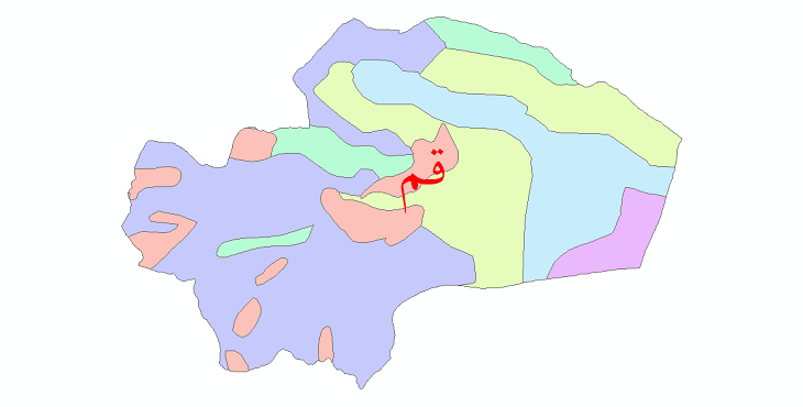 دانلود نقشه شیپ فایل پوشش گیاهی استان قم