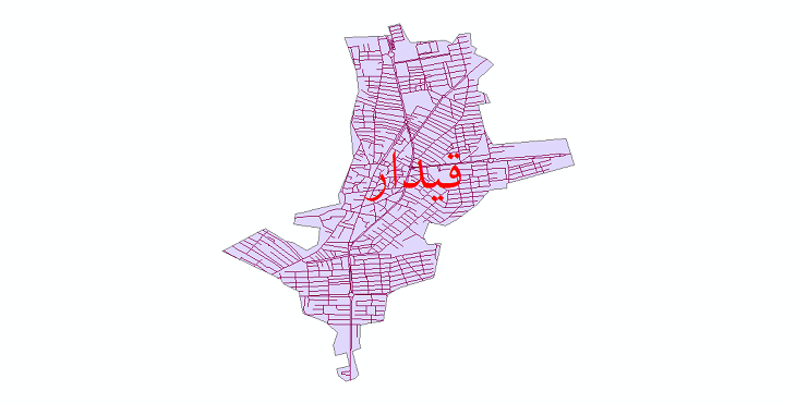 دانلود نقشه شیپ فایل شبکه معابر شهر قیدار سال 1399