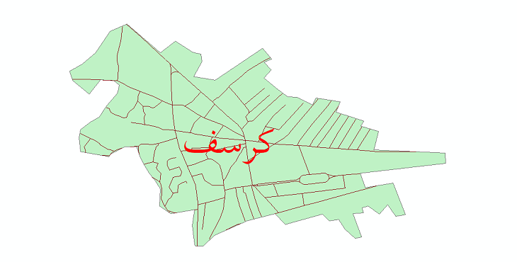 دانلود نقشه شیپ فایل شبکه معابر شهر کرسف سال 1399