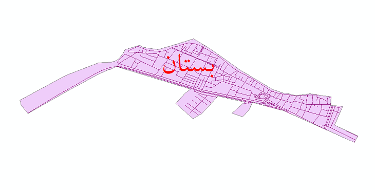 دانلود نقشه شیپ فایل شبکه معابر شهر بستان سال 1399