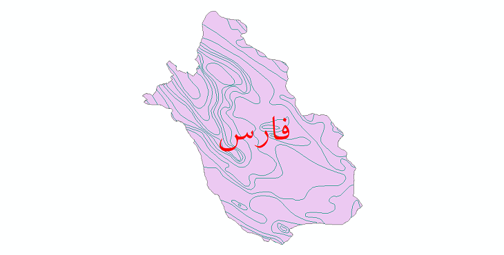 دانلود نقشه شیپ فایل خطوط هم بارش استان فارس