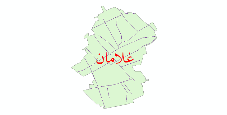 دانلود نقشه شیپ فایل شبکه معابر شهر غلامان سال 1399