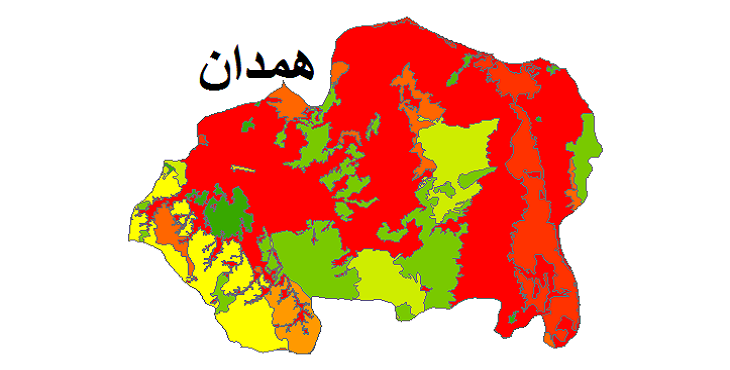 شیپ فایل کاربری اراضی شهرستان همدان