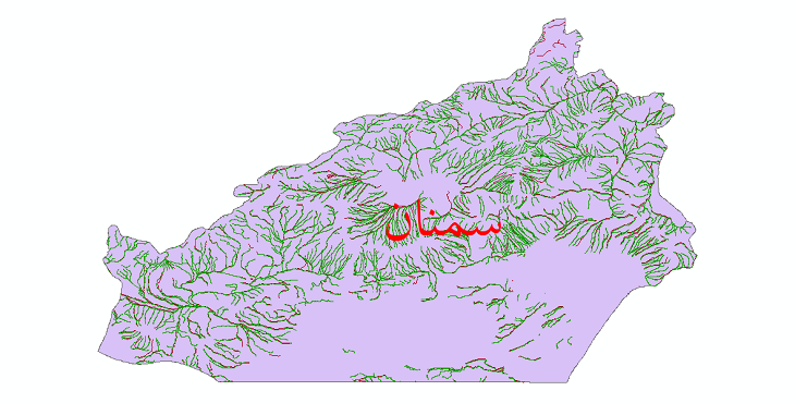 دانلود نقشه شیپ فایل رودخانه های استان سمنان