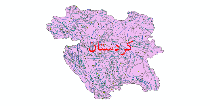 دانلود نقشه شیپ فایل اقلیمی استان کردستان