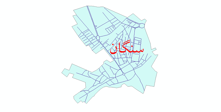 دانلود نقشه شیپ فایل شبکه معابر شهر سنگان سال 1399
