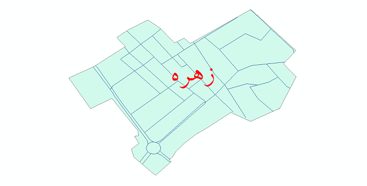 دانلود نقشه شیپ فایل شبکه معابر شهر زهره سال 1399