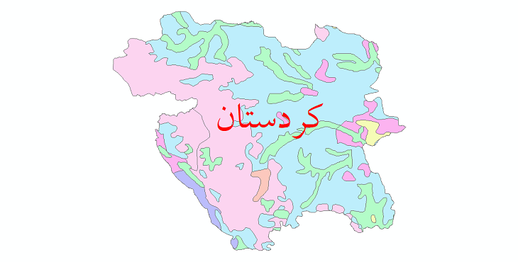 دانلود نقشه شیپ فایل پوشش گیاهی استان کردستان