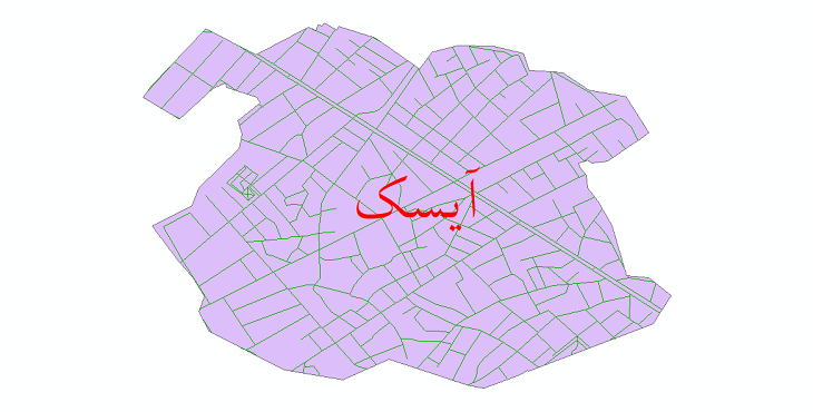 دانلود نقشه شیپ فایل شبکه معابر شهر آیسک سال 1399