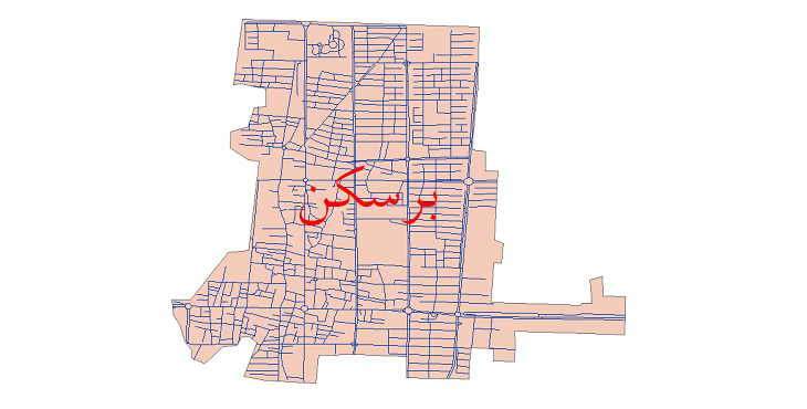 دانلود نقشه شیپ فایل شبکه معابر شهر بردسکن سال 1399