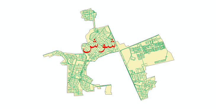 دانلود نقشه شیپ فایل شبکه معابر شهر شوش سال 1399