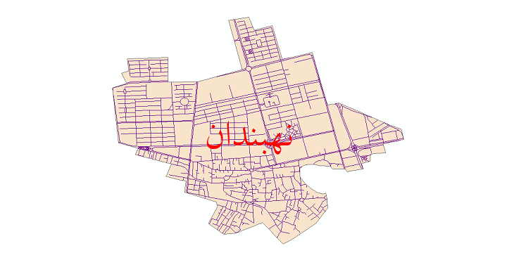 دانلود نقشه شیپ فایل شبکه معابر شهر نهبندان سال 1399