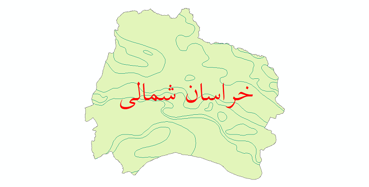 دانلود نقشه شیپ فایل خطوط هم دما استان خراسان شمالی