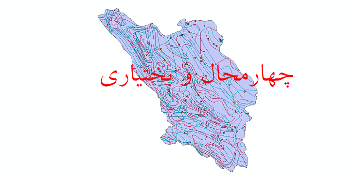 دانلود نقشه شیپ فایل اقلیمی استان چهارمحال و بختیاری