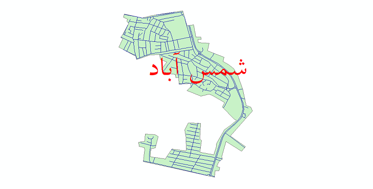 دانلود نقشه شیپ فایل شبکه معابر شهر شمس آباد سال 1399