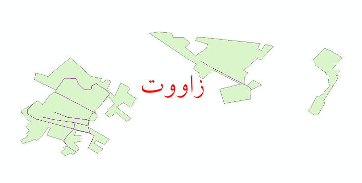 دانلود نقشه شیپ فایل شبکه معابر شهر زاووت سال 1399