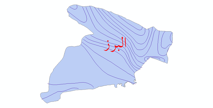 دانلود نقشه شیپ فایل خطوط هم بارش استان البرز