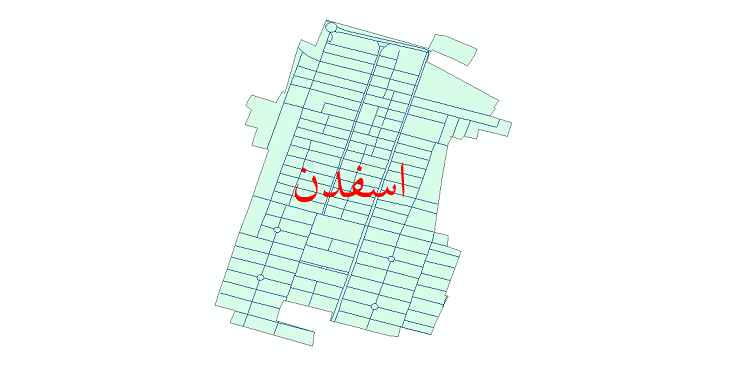 دانلود نقشه شیپ فایل شبکه معابر شهر اسفدن سال 1399
