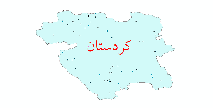 دانلود نقشه شیپ فایل ایستگاه های هواشناسی و نقاط باران سنجی استان کردستان