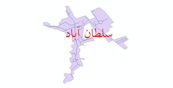 دانلود نقشه شیپ فایل شبکه معابر شهر سلطان آباد سال 1399