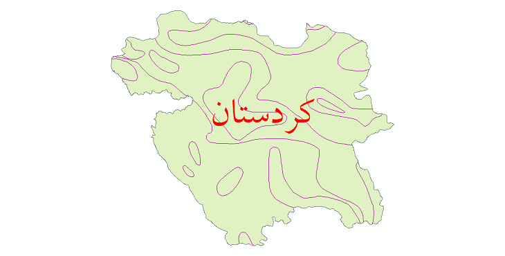 دانلود نقشه شیپ فایل خطوط هم تبخیر استان کردستان