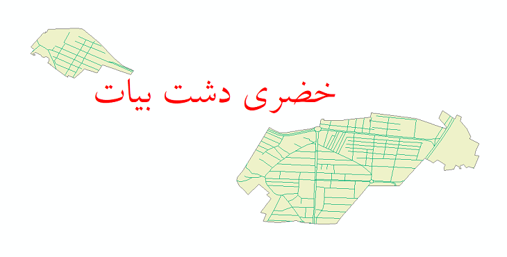 دانلود نقشه شیپ فایل شبکه معابر شهر خضری دشت بیات سال 1399