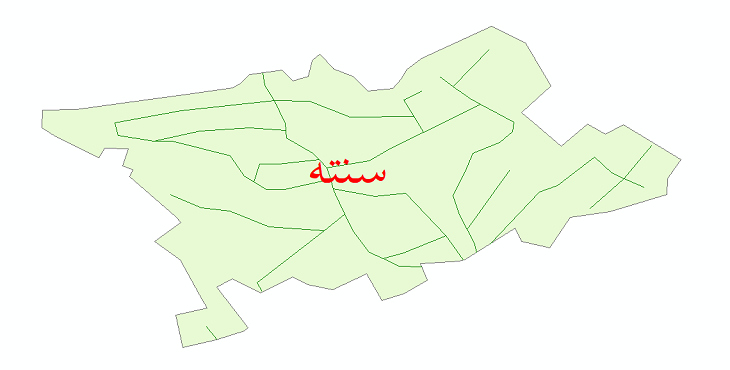 دانلود نقشه شیپ فایل شبکه معابر شهر سنته سال 1399