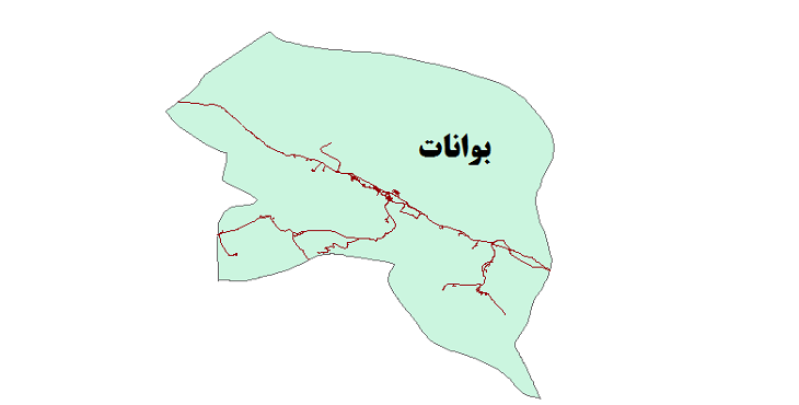 شیپ فایل شبکه راههای شهرستان بوانات 1399