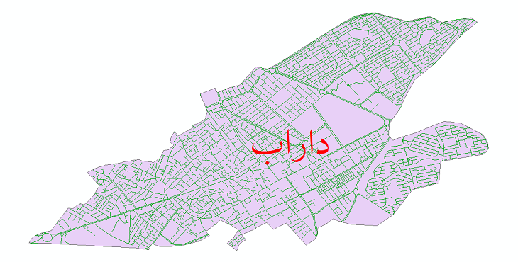 دانلود نقشه شیپ فایل شبکه معابر شهر داراب سال 1399