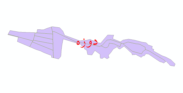 دانلود نقشه شیپ فایل شبکه معابر شهر دوزه سال 1399