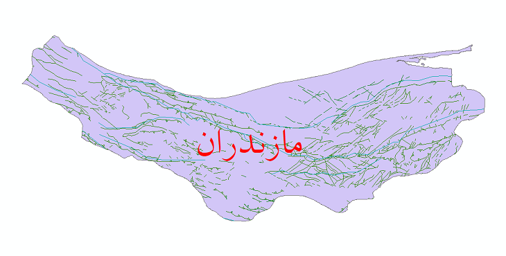 دانلود نقشه شیپ فایل گسل های استان مازندران