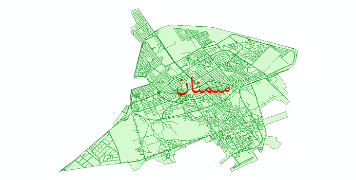 دانلود نقشه شیپ فایل شبکه معابر شهر سمنان سال 1399