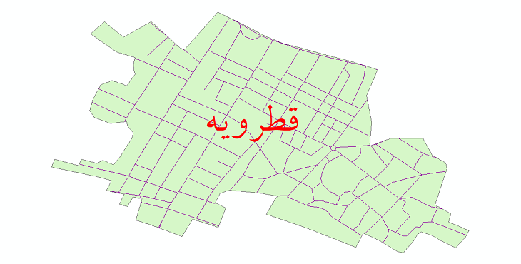 دانلود نقشه شیپ فایل شبکه معابر شهر قطرویه سال 1399 | شهرنگار