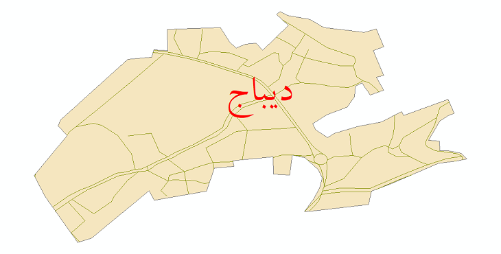 دانلود نقشه شیپ فایل شبکه معابر شهر دیباج سال 1399