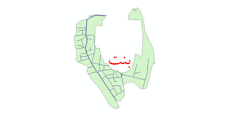 دانلود نقشه شیپ فایل شبکه معابر شهر بنت سال 1399
